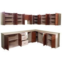 Bucatarie pe colt TAFLA Lakier Visina Aurie / Klon 280-230 Genarom , Front MDF Infoliat, OUTLET